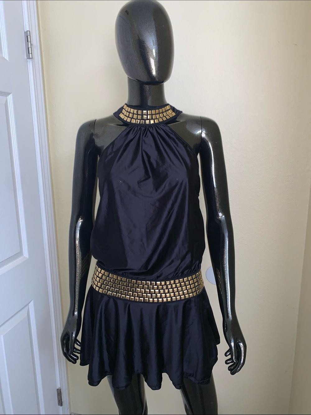 Generation Kiss Black & Gold Studded Dress, New with Tags, Size XS
